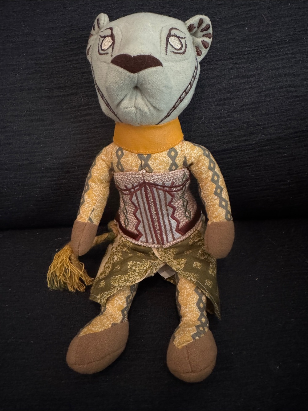 Disney plush Nala Lion King in Cream, Gold and Brown with braided tail